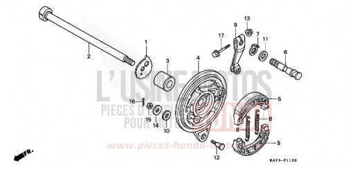 REAR BRAKE PANEL NX125K de 1989